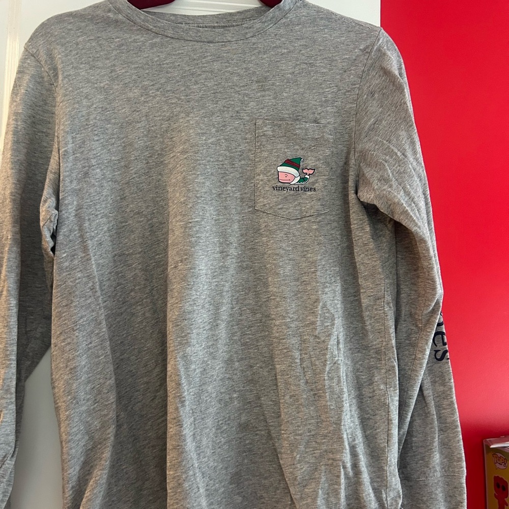 Vineyard Vines Heather Gray Long Sleeve Tee